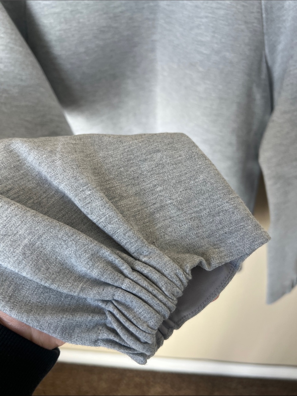 Tibi grey zip back boxy crewneck sweatshirt S - Picture 5 of 9